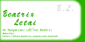 beatrix letai business card